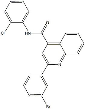 2-(3-bromophenyl)-N-(2-chlorophenyl)-4-quinolinecarboxamide Struktur