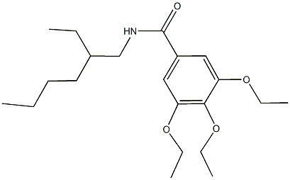 3,4,5-triethoxy-N-(2-ethylhexyl)benzamide Struktur