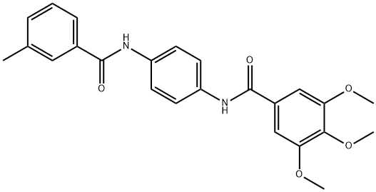 3,4,5-trimethoxy-N-{4-[(3-methylbenzoyl)amino]phenyl}benzamide Struktur