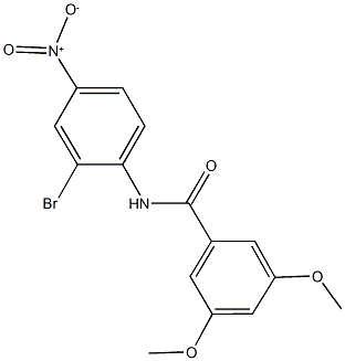 N-{2-bromo-4-nitrophenyl}-3,5-dimethoxybenzamide Struktur