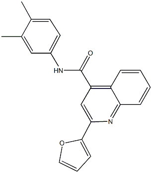 N-(3,4-dimethylphenyl)-2-(2-furyl)-4-quinolinecarboxamide Struktur