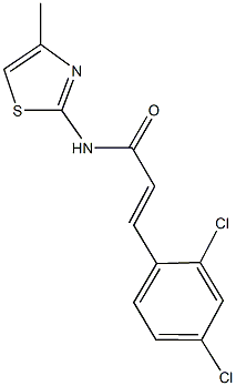 3-(2,4-dichlorophenyl)-N-(4-methyl-1,3-thiazol-2-yl)acrylamide Struktur