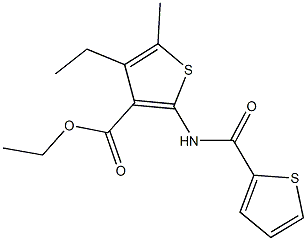 ethyl 4-ethyl-5-methyl-2-[(2-thienylcarbonyl)amino]-3-thiophenecarboxylate Struktur