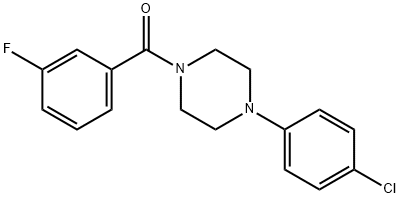 1-(4-chlorophenyl)-4-(3-fluorobenzoyl)piperazine Struktur