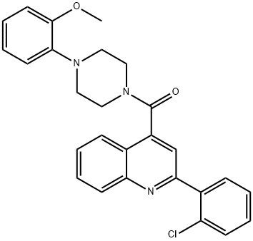 2-(2-chlorophenyl)-4-{[4-(2-methoxyphenyl)-1-piperazinyl]carbonyl}quinoline Struktur