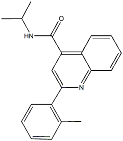 N-isopropyl-2-(2-methylphenyl)-4-quinolinecarboxamide Struktur