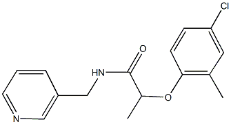 2-(4-chloro-2-methylphenoxy)-N-(3-pyridinylmethyl)propanamide Struktur