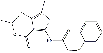 isopropyl 4,5-dimethyl-2-[(phenoxyacetyl)amino]-3-thiophenecarboxylate Struktur