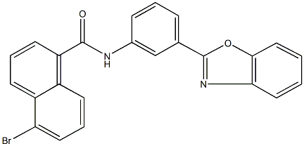 N-[3-(1,3-benzoxazol-2-yl)phenyl]-5-bromo-1-naphthamide Struktur