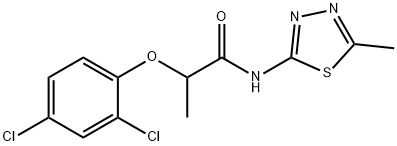 2-(2,4-dichlorophenoxy)-N-(5-methyl-1,3,4-thiadiazol-2-yl)propanamide Struktur