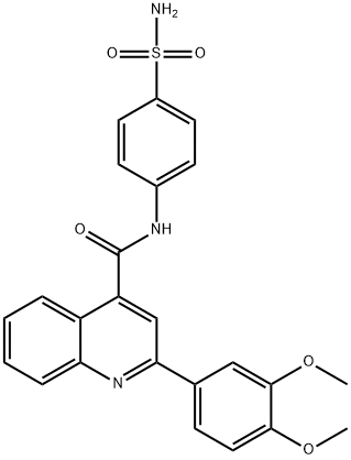 N-[4-(aminosulfonyl)phenyl]-2-(3,4-dimethoxyphenyl)-4-quinolinecarboxamide Struktur