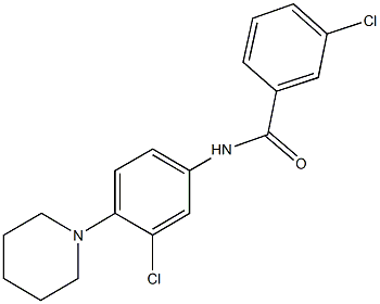 3-chloro-N-[3-chloro-4-(1-piperidinyl)phenyl]benzamide Struktur