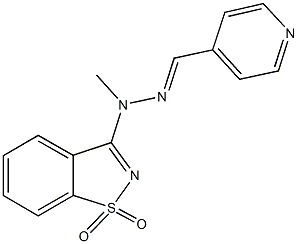 isonicotinaldehyde (1,1-dioxido-1,2-benzisothiazol-3-yl)(methyl)hydrazone Struktur