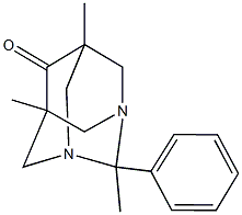 2,5,7-trimethyl-2-phenyl-1,3-diazatricyclo[3.3.1.1~3,7~]decan-6-one Struktur