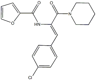 N-[2-(4-chlorophenyl)-1-(1-piperidinylcarbonyl)vinyl]-2-furamide Struktur