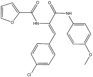 N-{2-(4-chlorophenyl)-1-[(4-methoxyanilino)carbonyl]vinyl}-2-furamide Struktur