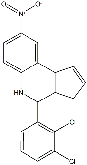 4-(2,3-dichlorophenyl)-8-nitro-3a,4,5,9b-tetrahydro-3H-cyclopenta[c]quinoline Struktur