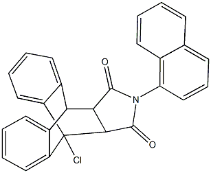 1-chloro-17-(1-naphthyl)-17-azapentacyclo[6.6.5.0~2,7~.0~9,14~.0~15,19~]nonadeca-2,4,6,9,11,13-hexaene-16,18-dione Struktur