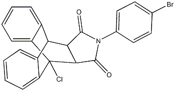 17-(4-bromophenyl)-1-chloro-17-azapentacyclo[6.6.5.0~2,7~.0~9,14~.0~15,19~]nonadeca-2,4,6,9,11,13-hexaene-16,18-dione Struktur