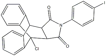 1-chloro-17-(4-iodophenyl)-17-azapentacyclo[6.6.5.0~2,7~.0~9,14~.0~15,19~]nonadeca-2,4,6,9,11,13-hexaene-16,18-dione Struktur