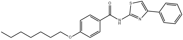 4-(heptyloxy)-N-(4-phenyl-1,3-thiazol-2-yl)benzamide Struktur