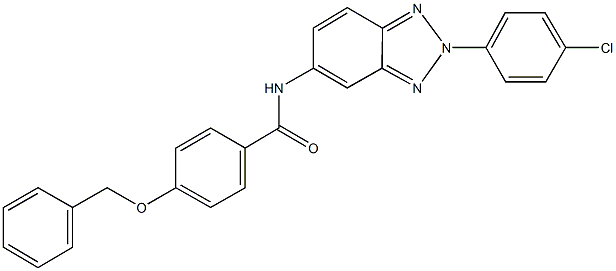 4-(benzyloxy)-N-[2-(4-chlorophenyl)-2H-1,2,3-benzotriazol-5-yl]benzamide Struktur