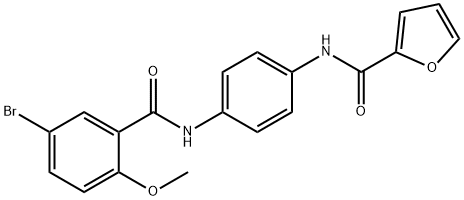 N-{4-[(5-bromo-2-methoxybenzoyl)amino]phenyl}-2-furamide Struktur