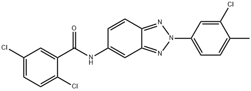 2,5-dichloro-N-[2-(3-chloro-4-methylphenyl)-2H-1,2,3-benzotriazol-5-yl]benzamide Struktur