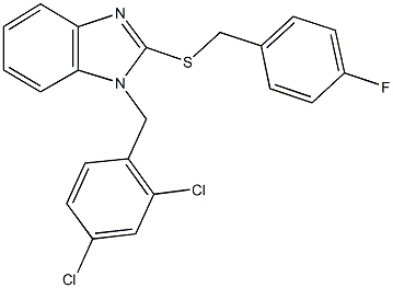 1-(2,4-dichlorobenzyl)-1H-benzimidazol-2-yl 4-fluorobenzyl sulfide Struktur