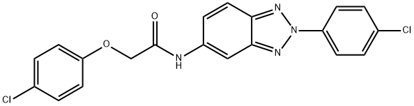 2-(4-chlorophenoxy)-N-[2-(4-chlorophenyl)-2H-1,2,3-benzotriazol-5-yl]acetamide Struktur