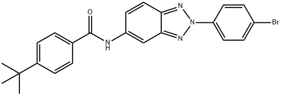 N-[2-(4-bromophenyl)-2H-1,2,3-benzotriazol-5-yl]-4-tert-butylbenzamide Struktur