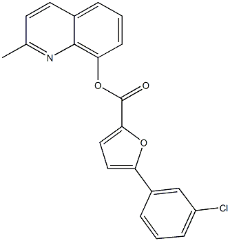 2-methyl-8-quinolinyl 5-(3-chlorophenyl)-2-furoate Struktur