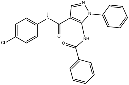 5-(benzoylamino)-N-(4-chlorophenyl)-1-phenyl-1H-pyrazole-4-carboxamide Struktur