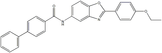 N-[2-(4-ethoxyphenyl)-1,3-benzoxazol-5-yl][1,1'-biphenyl]-4-carboxamide Struktur