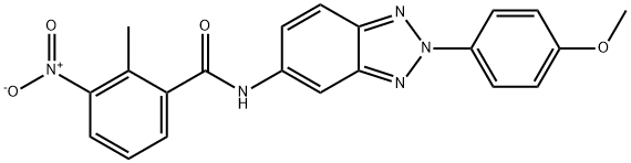 3-nitro-N-[2-(4-methoxyphenyl)-2H-1,2,3-benzotriazol-5-yl]-2-methylbenzamide Struktur