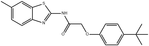 2-(4-tert-butylphenoxy)-N-(6-methyl-1,3-benzothiazol-2-yl)acetamide Struktur