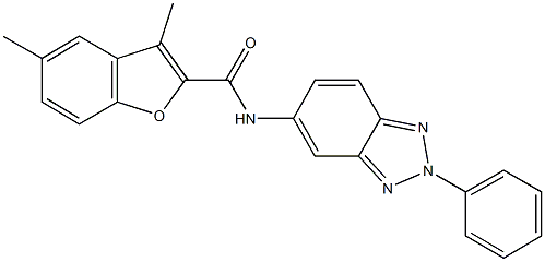 3,5-dimethyl-N-(2-phenyl-2H-1,2,3-benzotriazol-5-yl)-1-benzofuran-2-carboxamide Struktur