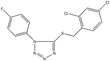 5-[(2,4-dichlorobenzyl)sulfanyl]-1-(4-fluorophenyl)-1H-tetraazole Struktur