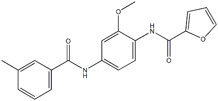 N-{2-methoxy-4-[(3-methylbenzoyl)amino]phenyl}-2-furamide Struktur