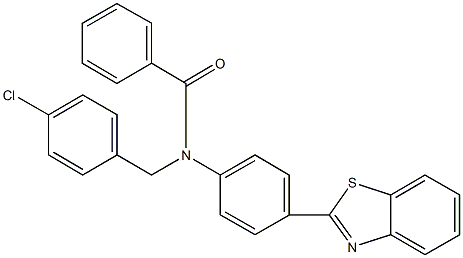 N-[4-(1,3-benzothiazol-2-yl)phenyl]-N-(4-chlorobenzyl)benzamide Struktur