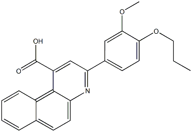 3-(3-methoxy-4-propoxyphenyl)benzo[f]quinoline-1-carboxylic acid Struktur