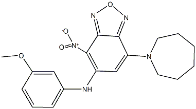 7-(1-azepanyl)-4-nitro-5-(3-methoxyanilino)-2,1,3-benzoxadiazole Struktur