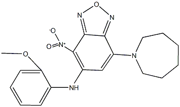 7-(1-azepanyl)-4-nitro-5-(2-methoxyanilino)-2,1,3-benzoxadiazole Struktur