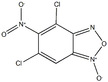 4,6-dichloro-5-nitro-2,1,3-benzoxadiazole 1-oxide Struktur