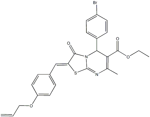 ethyl 2-[4-(allyloxy)benzylidene]-5-(4-bromophenyl)-7-methyl-3-oxo-2,3-dihydro-5H-[1,3]thiazolo[3,2-a]pyrimidine-6-carboxylate Struktur