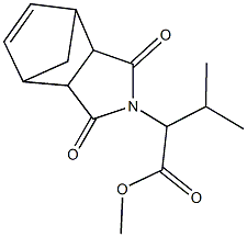 methyl 2-(3,5-dioxo-4-azatricyclo[5.2.1.0~2,6~]dec-8-en-4-yl)-3-methylbutanoate Struktur