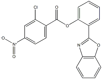 2-(1,3-benzoxazol-2-yl)phenyl 2-chloro-4-nitrobenzoate Struktur