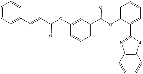 2-(1,3-benzothiazol-2-yl)phenyl 3-(cinnamoyloxy)benzoate Struktur