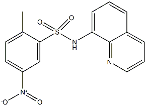 5-nitro-2-methyl-N-(8-quinolinyl)benzenesulfonamide Struktur