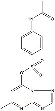 5-methyl[1,2,4]triazolo[1,5-a]pyrimidin-7-yl 4-(acetylamino)benzenesulfonate Struktur